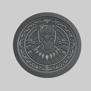 Black Panther: Wakanda Forever Medallion CNC Black Panther 3d Printer Obj Stl
