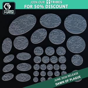 Bases - Dawn of Plague - Cyber Forge Miniatures June 2025