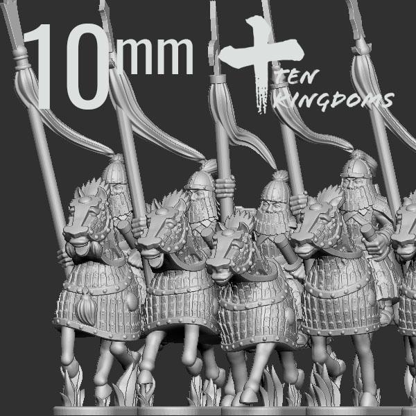 10mm Jurchen-Jin Armoured Spear Armoured Horse