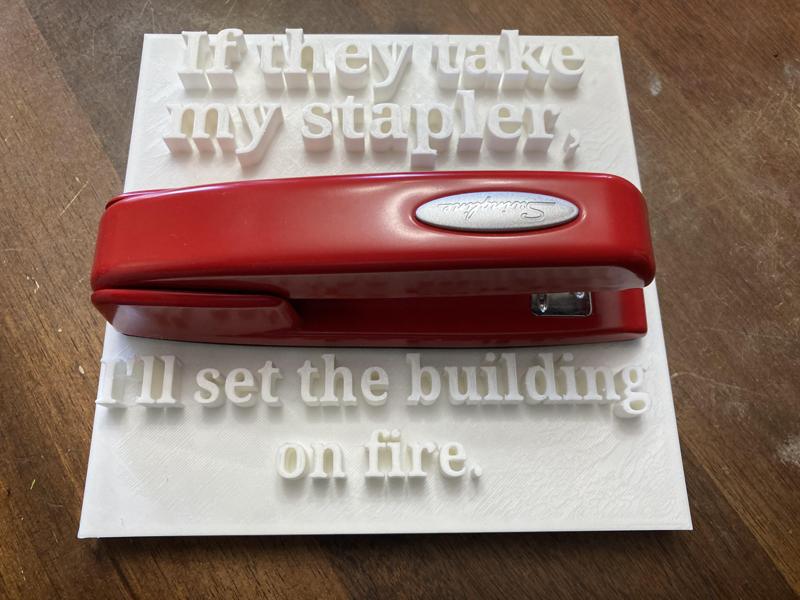 Red Swingline Stapler Holder