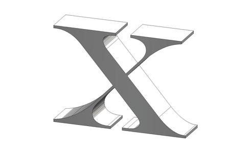 X Engravers MT Font Letter