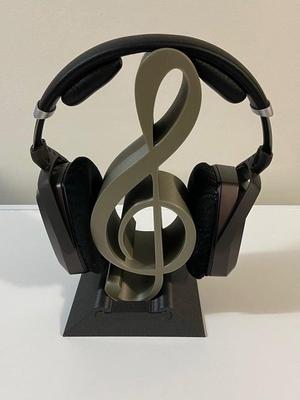 Headphone Stand Treble Clef
