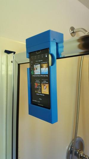 Shower Stall Phone Holder/Speaker Amplifier