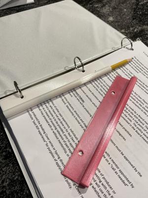 Binder pencil holder