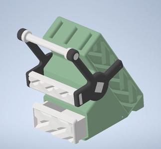 Captured knife block with drawer