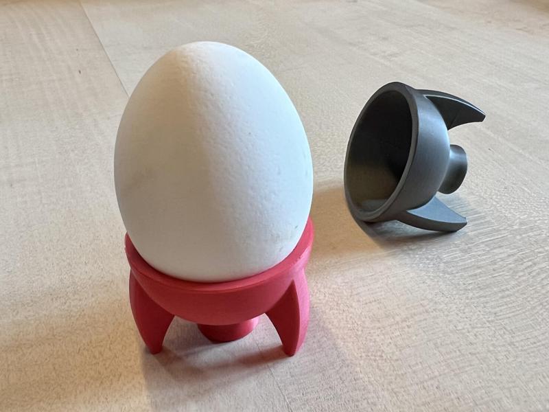 rocket egg cup -  Remix