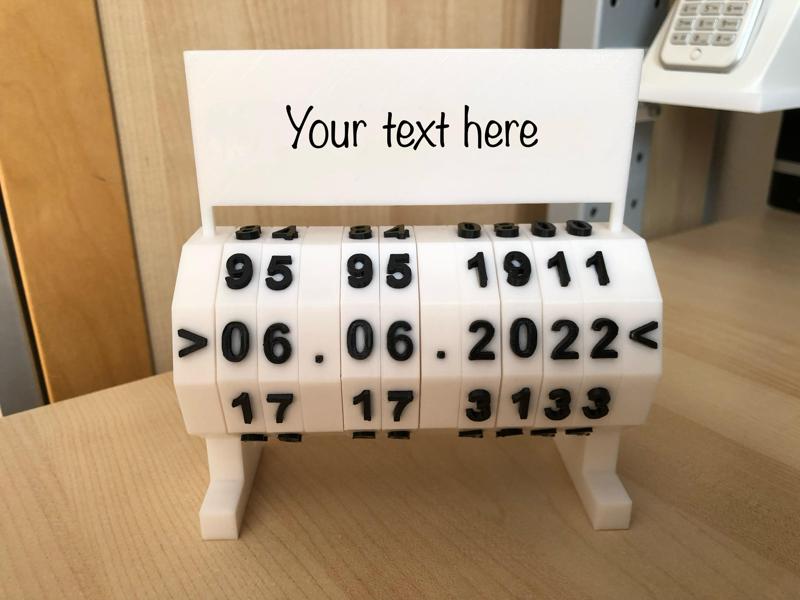 Date Reminder with changable sign