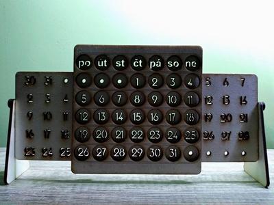 kalendar laser cut (ai, cdr, dxf, svg, lbrn)