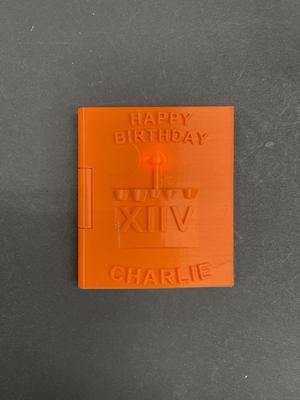 Happy Birthday Card w/ LED Candle Flame