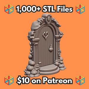 Fairy Garden Enchanted Cottage Door with Heart Symbol MineeForm FDM 3D Print STL File
