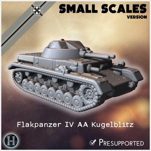 Flakpanzer IV AA Kugelblitz (small scales version) - Germany Eastern Western Front Normandy Stalingrad Berlin Bulge WWII 4mm 6mm 10mm 12mm
