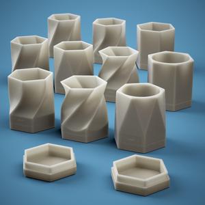 Modular Self-Watering Hexagon Planter
