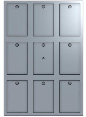 Wall frame for magnetic protectors