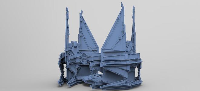 Sci-Fi Ocean Tech ship barrior Shield 4