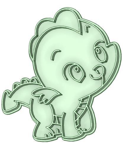 Dino dragon baby cookie cutter