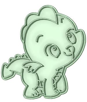 Dino dragon baby cookie cutter