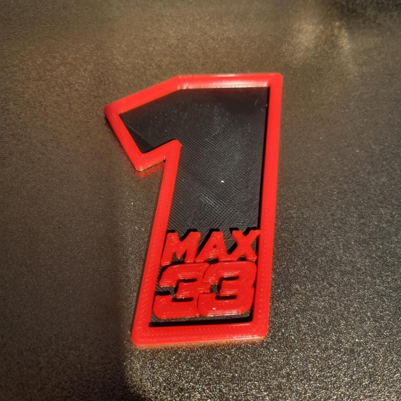 Max Verstappen number 1 and 33