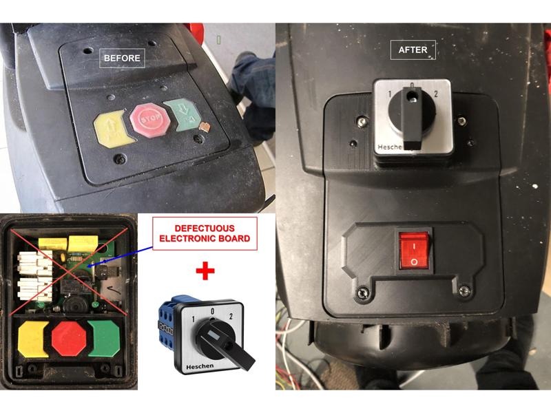 BOSCH ATX 2550 TC - Removal of the electronic card