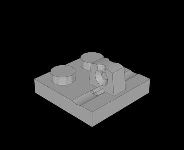 Lego Compatible (92582.dat) Plate 2x2 w. Stump/Top