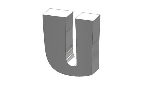 U Letter Showcard Gothic Font Letter
