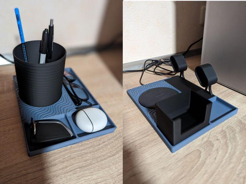 Daily modular Tray with Qi charger option