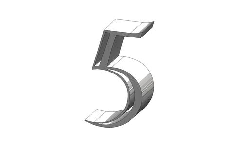 5 Number Castellar Font Number