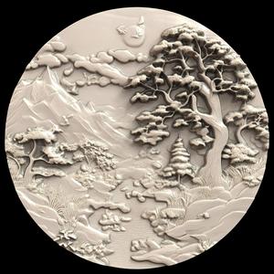 3D Model STL File for CNC Router/Laser & 3D Printer A Floating Kingdom Where the Seasons Change Hourly