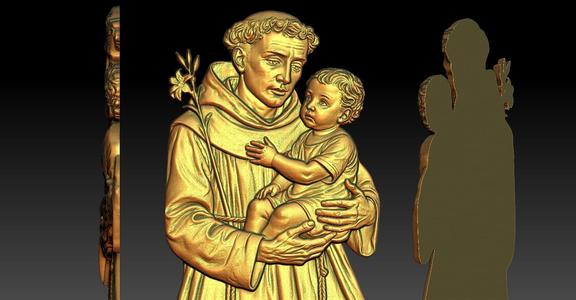Saint Anthony CNC Relief Model