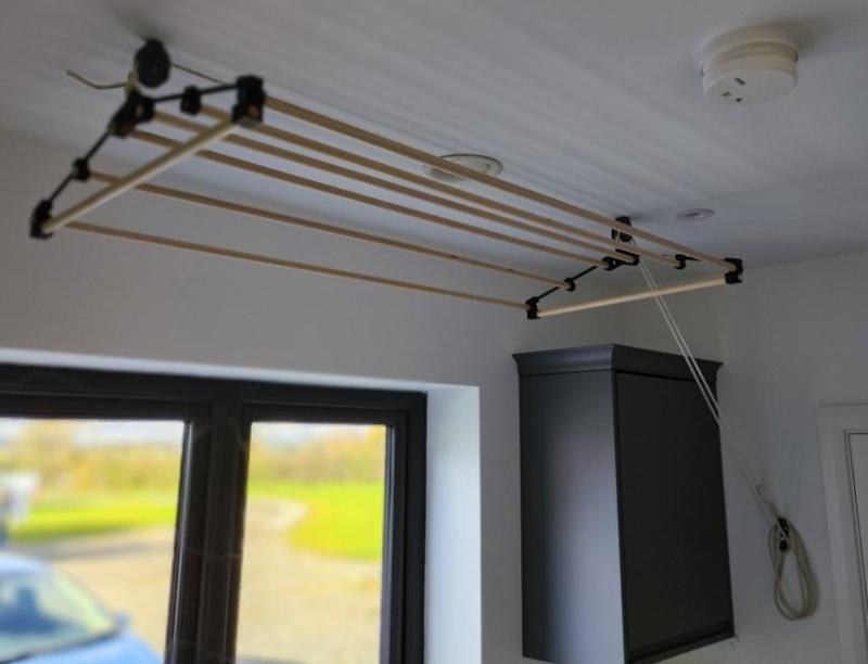 Roof Mounted Clothes Airer on a Pulley System