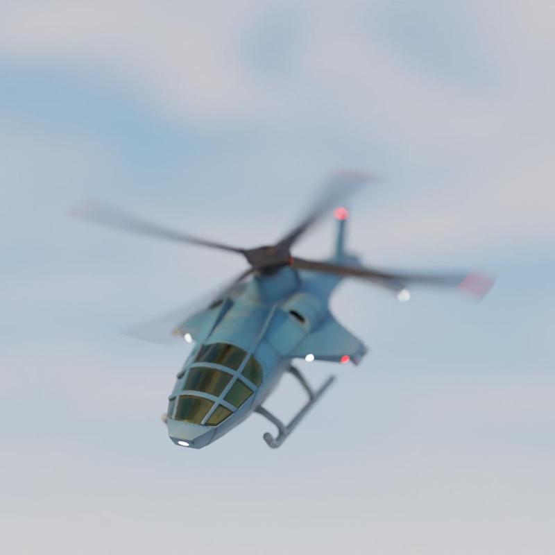 The Blue Shark A-tack helicopter 