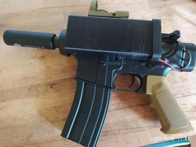Side battery box for M4 airsoft replica
