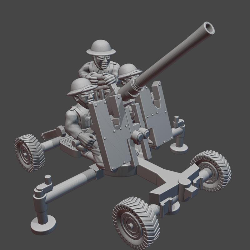 WW2 40mm Bofors Mk I AA Gun WWII-AR-GB-3
