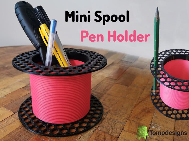 Mini Filament Spool Pen Holder