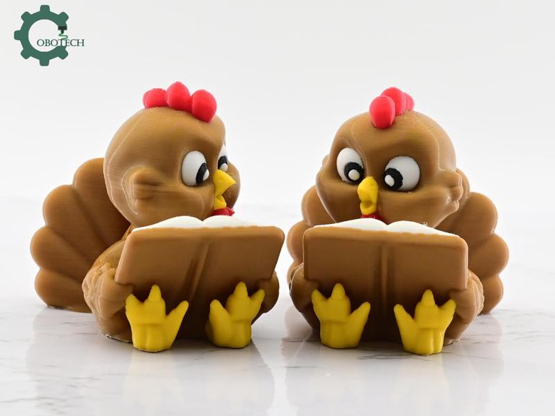 Cobotech Twisty Baby Turkey Reading - Thanksgiving turkey - Unique Gifts - Turkey Decor - Fall Decor - Thanksgiving Decor