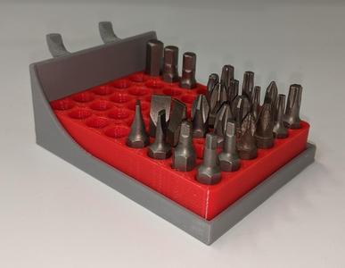 Pegboard Tray for hex bit holder - Updated