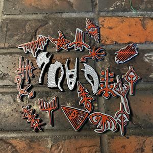 Set of 21 fridge magnets in Bloodborne style