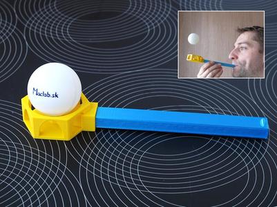 Ball floating on air