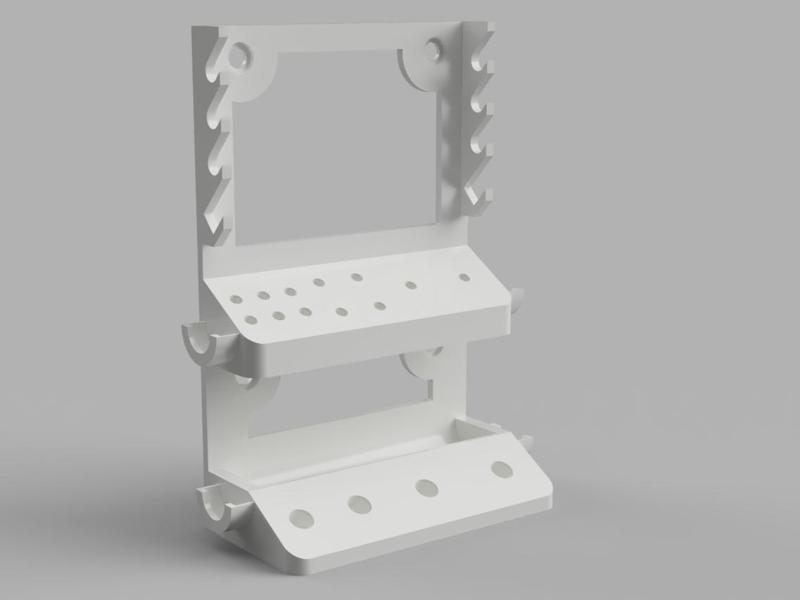 Gun cleaning tool organizer for pegboard