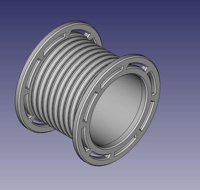 FreeCAD Parametric Coax Coil Former