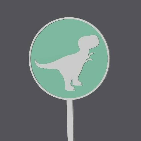 CUPCake Topper - Dinosaur9