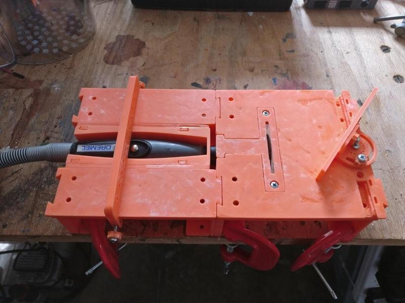 Transformable Dremel table saw / disc sander / shaper