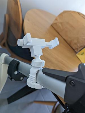 Stroller phone holder