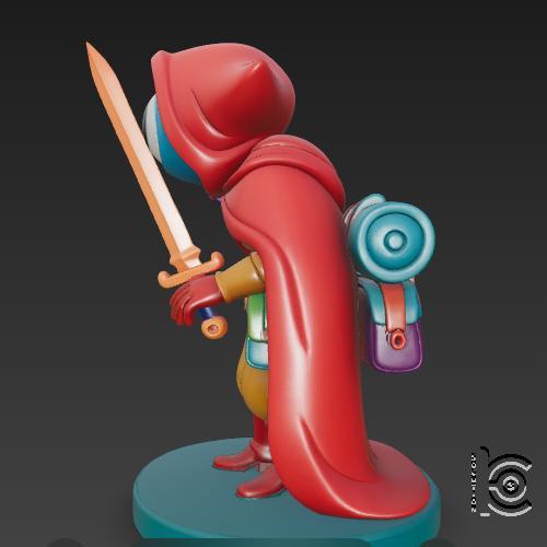 Mini Hooded Wanderer - 3D Printable Figurine