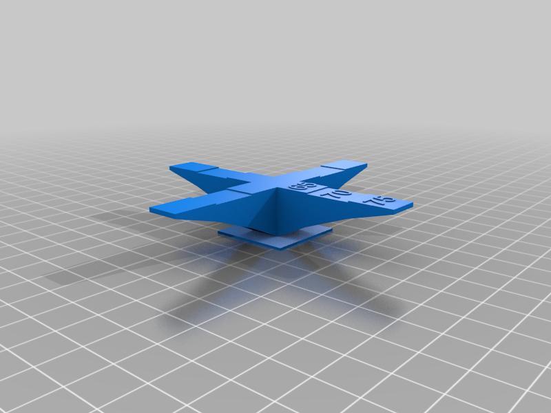 Overhang Test in Four Directions - 65 to 75 degrees