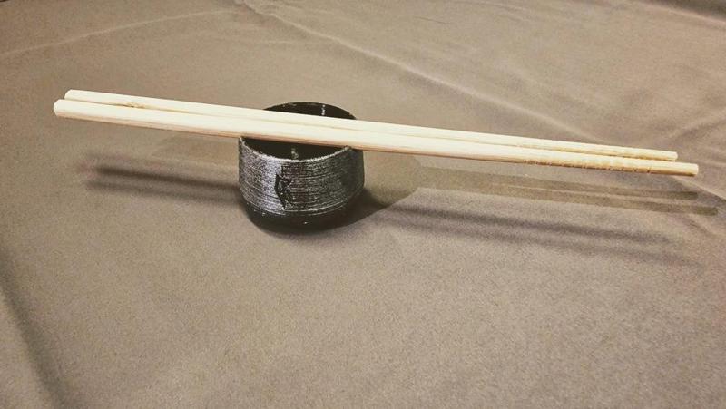 Soy cup & Chopstick holder - Tall, slanted version