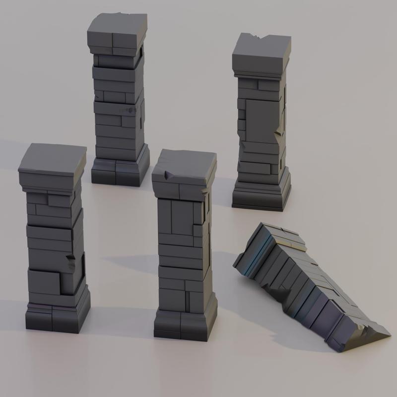 Large stone block Pillars