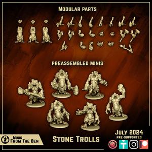 STONE TROLLS - MINIS PACK [MODULAR]