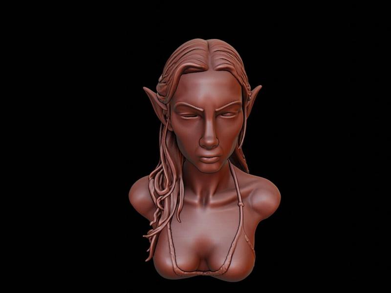 Elf Beast Bust