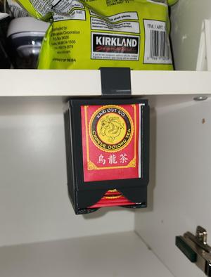 Parametrized Tea Bag Holder. Wall/Under Shelf Mount