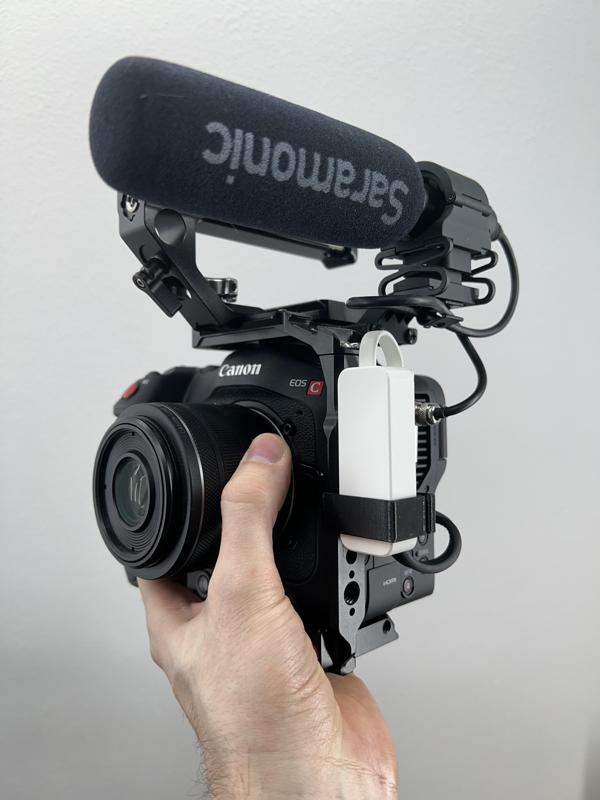 TP-LINK UE300 holder for Canon C70 NATO rail